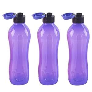 Kuber Industries Plastic 3 Pieces Fridge Water Bottle Set with Flip Cap ...