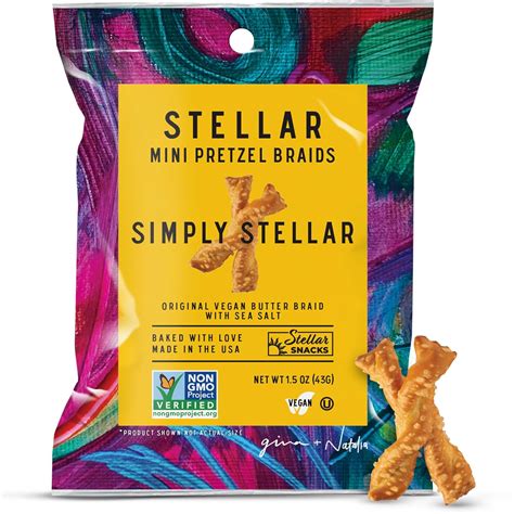 Amazon.com: Stellar Snacks Mini Pretzel Braids, Vegan Friendly, Kosher ...