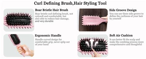 Buy Jiffix Curly Hair Brush – Curl Defining & Detangling Brush for ...