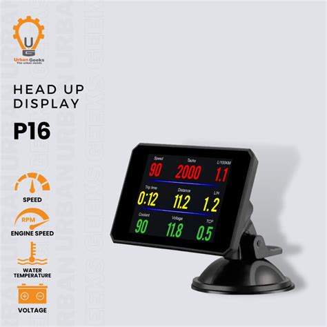 Promo Car Head Up Display P16 HUD OBD2 GPS Speedometer Engine ...