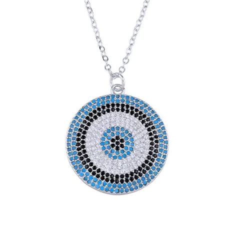 Luxurious Large Evil Eye Necklace - 18K Gold Plated – PEACHY ACCESSORIES