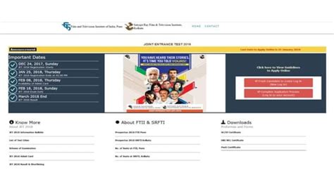 FTII, SRFTI JET 2018 registrations begin: 5 simple steps to apply ...