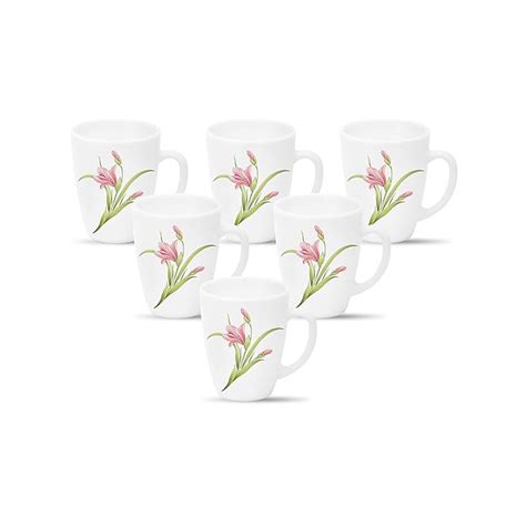 La Opala Diva, Opal Glass Crockery | Coffee Mug Barrel Regular, Set of ...