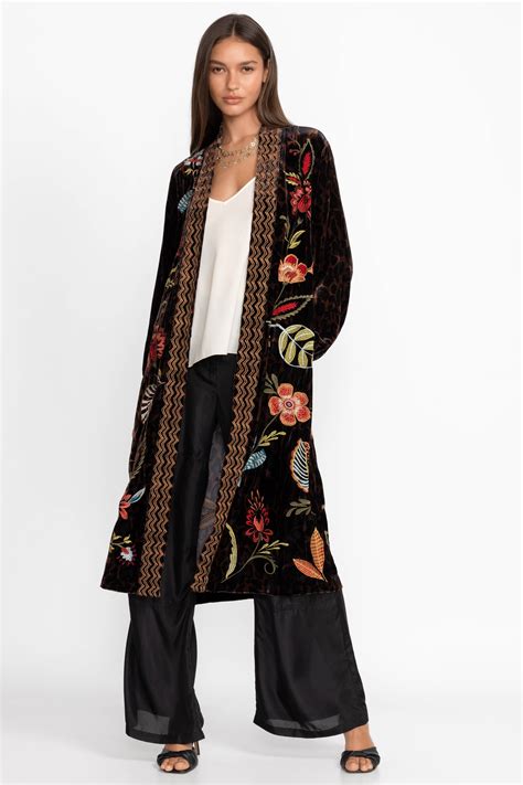 Buy Isabella Velvet Bishop Sleeve Kimono Coat | Johnny Was