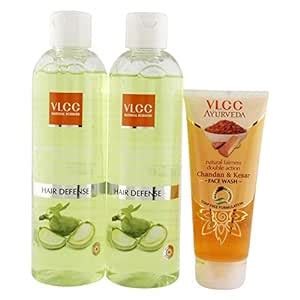 Buy VLCC Silky Shine Shampoo,700ml (Buy 1 Get 1) and Kesar Chandan Face ...