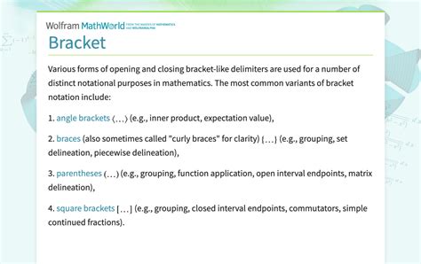 Bracket -- from Wolfram MathWorld