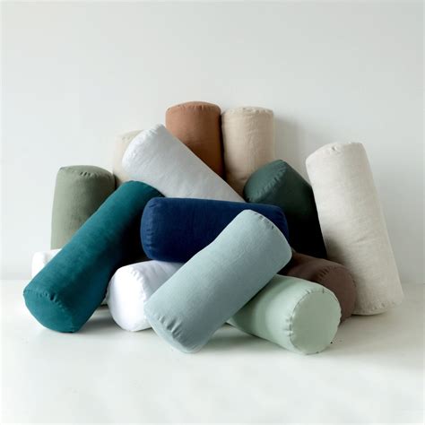 Linen Bolster Pillow Cover, Linen Throw Pillow Covers, Cylindrical ...