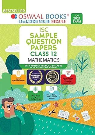 Oswaal ISC Sample Question Papers Class 12 Mathematics Book (Reduced ...