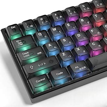 dagaladoo Clear keycaps 60 Percent,Black Transparent Keyboard caps,OSA ...