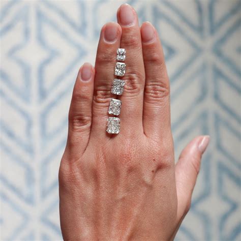 Radiant Cut Diamond On Finger