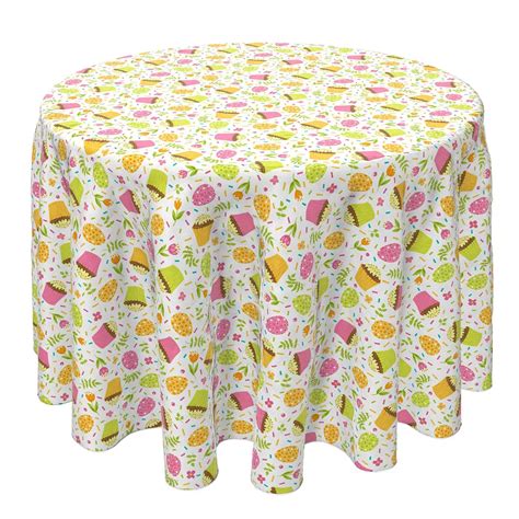 Round Tablecloth, 100% Cotton, 60 Round", Easter Treats