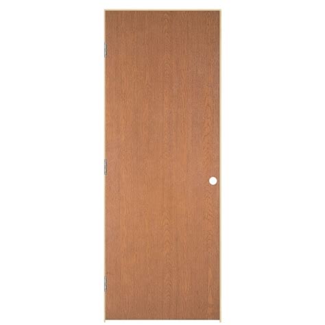 Masonite 24-in x 80-in Natural Hollow Core Flush Right Hand Hardwood ...