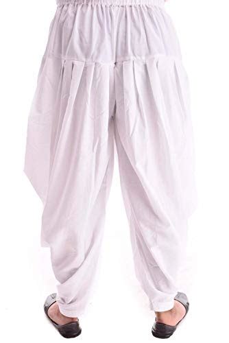 Buy Royal Kurta Men's Loose Fit Cotton Patiala Salwar (JUASNDF_White ...