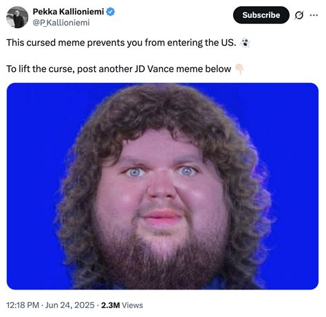 This cursed meme prevents you from entering the US | Norwegian Tourist ...