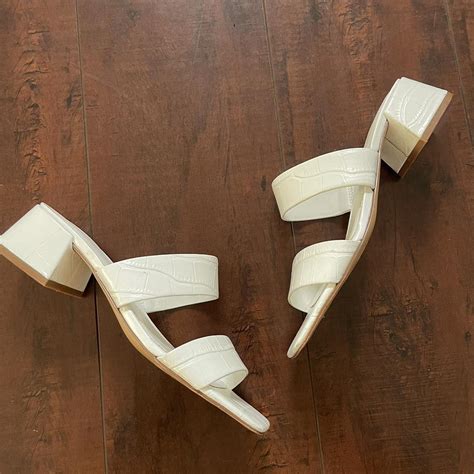 Marc Fisher Women's White Sandals | Depop