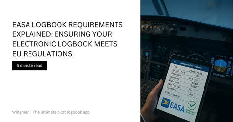 EASA Logbook Requirements Explained: Ensuring Your Electronic Logbook ...