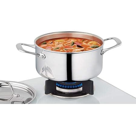 Buy Borosil Stainless Steel Casserole, Impact Bonded Tri-Ply Bottom, 1. ...