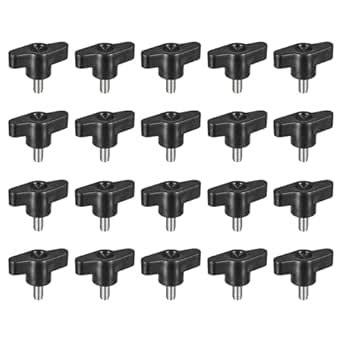 uxcell 20Pcs Clamping Screw Knob, M6 x 12mm 304 Stainless Steel T ...