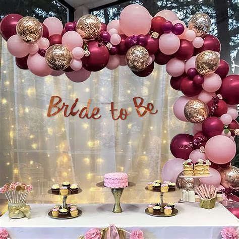 Special You DIY rose gold pink bride to be decoration set combo kit for ...