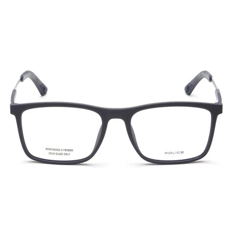 Buy Police Men Blue Square Eyeglass Frame (52) Online