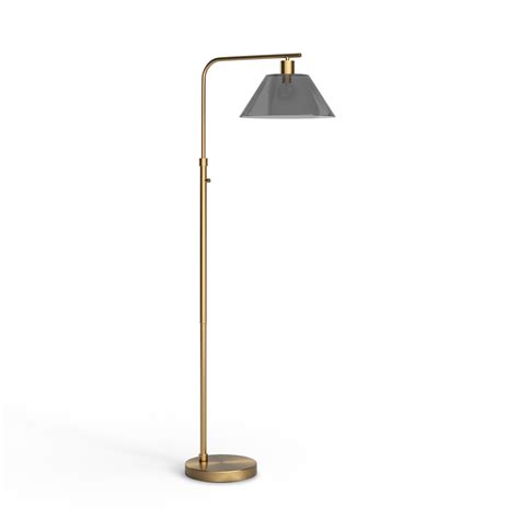 AllModern 57.5'' Antique Brass Task Floor Lamp | Wayfair