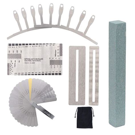 XtremeAmazing Guitar 9Pc Understring Radius Gauge Luthier Tools, Feeler ...