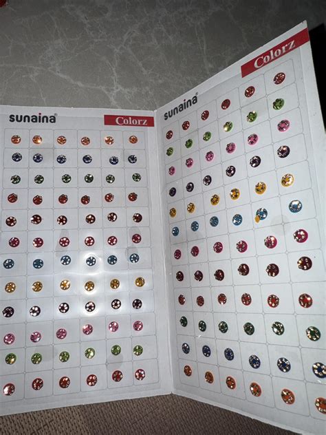 Sunaina COLORZ Multicolor Sticker Bindiya Golden Stone Border Kumkum ...