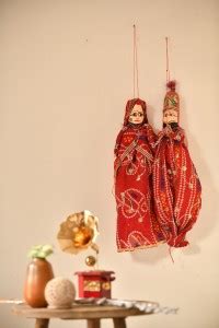 Fashion Bizz Handcrafted Rajasthani Red /Pink/Maroon Puppet(Kathputli ...