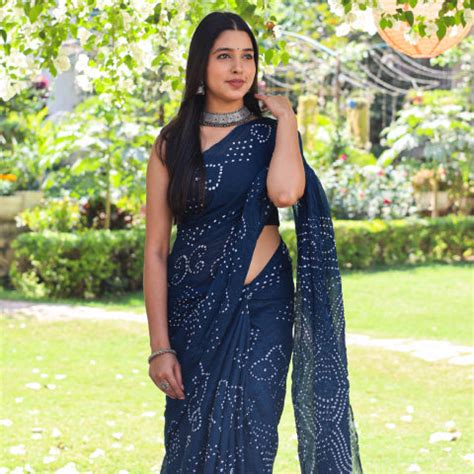 Bandhani Sarees - Buy Rajasthani Kutch Cotton Bandhani Print Sarees Online – iTokri आई.टोकरी
