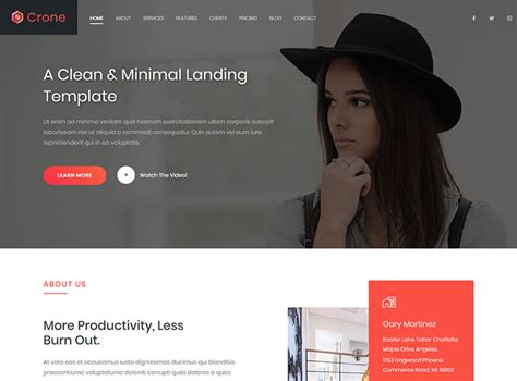 Crone - Responsive Bootstrap 4 Landing Page Template