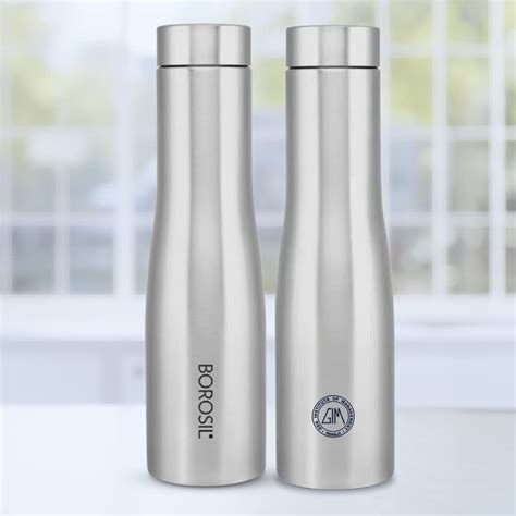 BOROSIL Hydra 1L Stainless Steel Water Bottle | Leak-Proof Design for ...