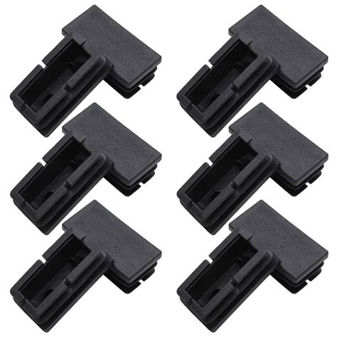 Suiwotin 12PCS 3/4 x 1 1/2 Inch (20x40mm) Rectangle Black Plastic Plug ...