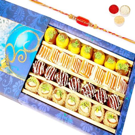 Ghasitaram Gifts Rakhi Gifts Sweets- Exotic Mix Sweets 800 gms with ...