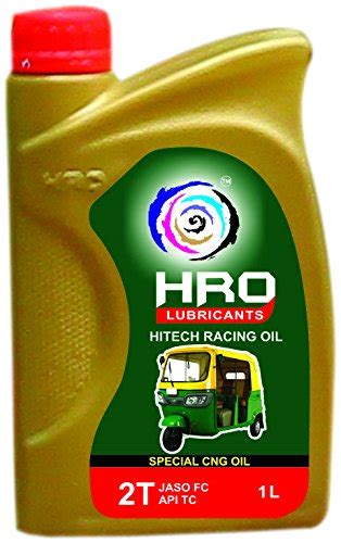 HRO LUBRICANTS 2T JASO FC API TC SPECIAL CNG OIL (1 LTR) (PACK OF 4 ...