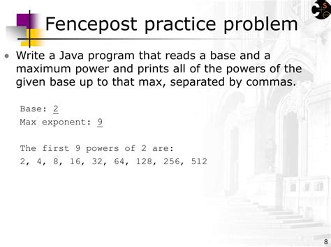 Image result for Java Fence Post Problem Example Code