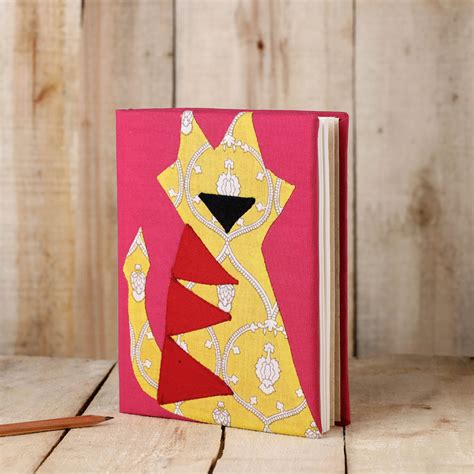 Pink Handmade Applique Work Notebook
