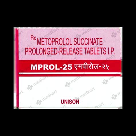 MPROL 25MG TABLET 10'S Price, Uses, Side Effects & Substitutes | Medkart