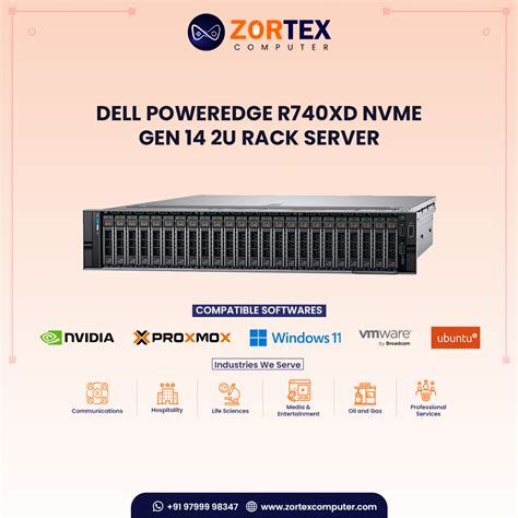 Rent Dell PowerEdge R740xd NVMe Gen 14 2U Rack Server