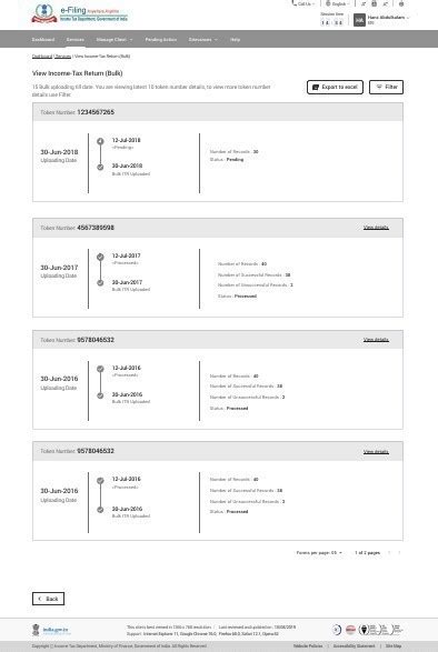Bulk ITR Upload and View (by ERIs) > User Manual | Income Tax Department
