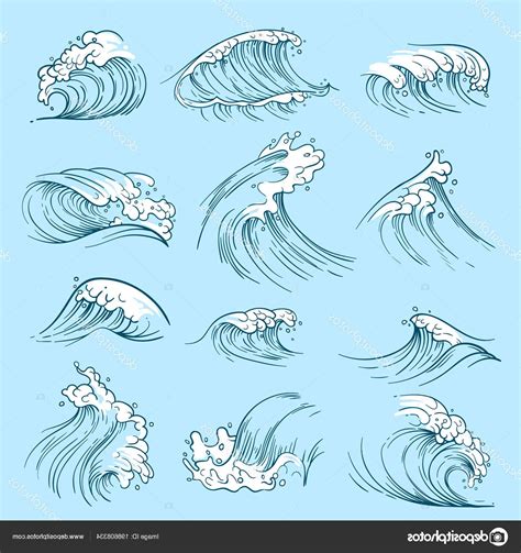 Ocean Waves Drawing at PaintingValley.com | Explore collection of Ocean ...