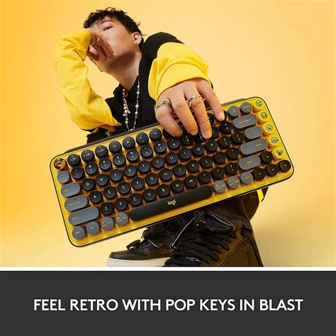 Logitech POP Keys Mechanical Wireless Keyboard (Blast) Best Price India