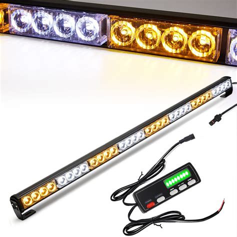 Emergency Light Bar 36 Inch 16 Flash Modes 32 Led Emergency Strobe ...