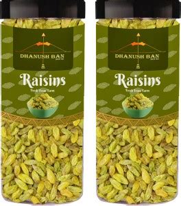 J.S. Dhanush Baan 100% Natural Premium Seedless Raisins (Kishmish) 500g ...