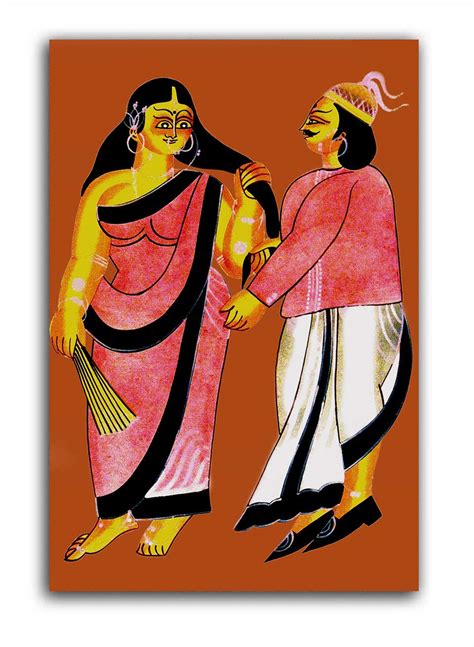 Tamatina Kalighat Art Canvas Painting | An Extrordinary Day ...