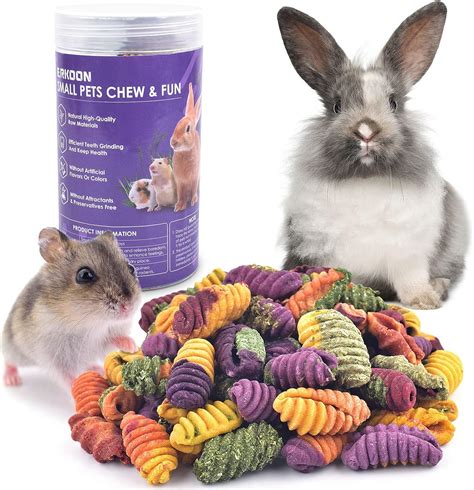ERKOON 200g Rabbit Chew Toys, Rabbit Treats, Mix Flavors of Small ...