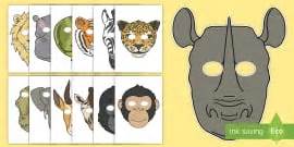 Safari Animals Role-Play Masks - Teaching Resource - Twinkl
