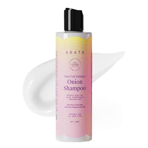Buy Arata Hair Fall Defense Onion Shampoo (200 ML) | Controls Hair Fall ...