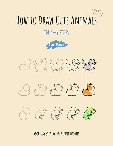 How To Draw Cute Animals Step By Step Easy
