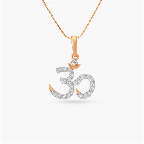Shri Om Diamond Pendant