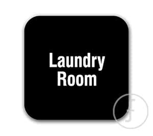 fingerz Laundry Room Acrylic Vinyl Reflective Sticker Letters Sign ...